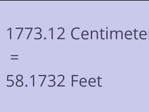 1773.12 CM TO FEET