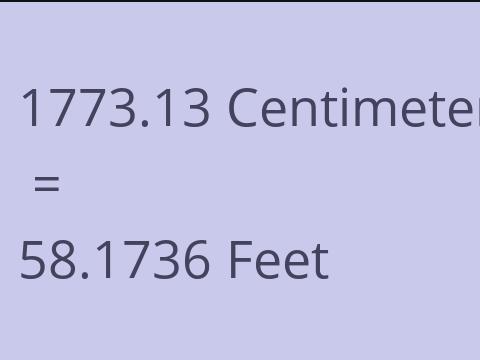 1773.13 CM TO FEET