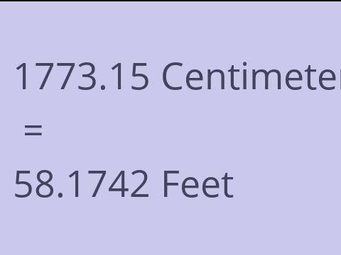 1773.15 CM TO FEET