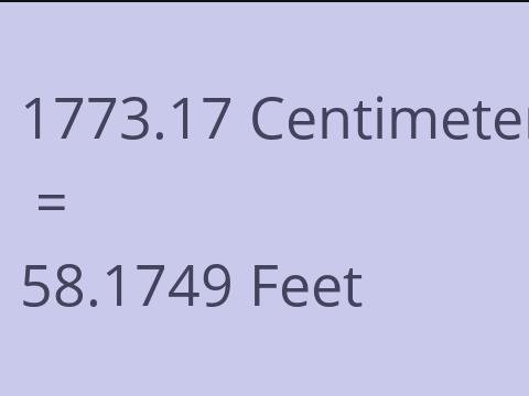 1773.17 CM TO FEET