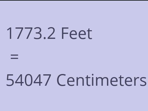 1773.2 FEET TO CM