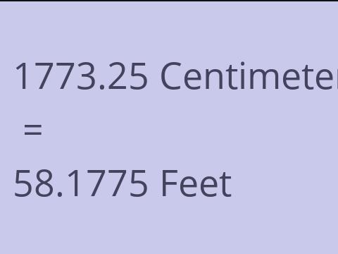 1773.25 CM TO FEET