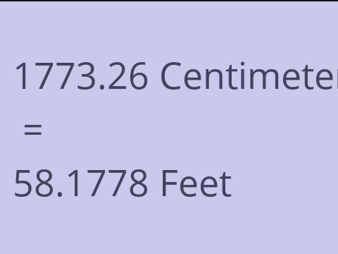 1773.26 CM TO FEET