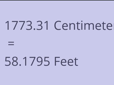 1773.31 CM TO FEET