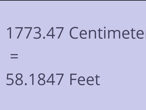 1773.47 CM TO FEET