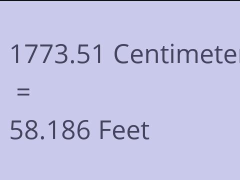 1773.51 CM TO FEET