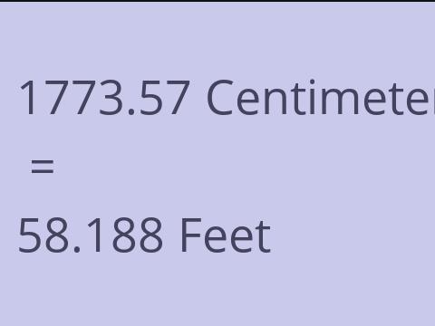 1773.57 CM TO FEET