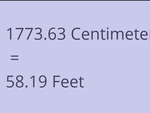 1773.63 CM TO FEET