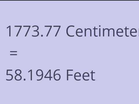 1773.77 CM TO FEET