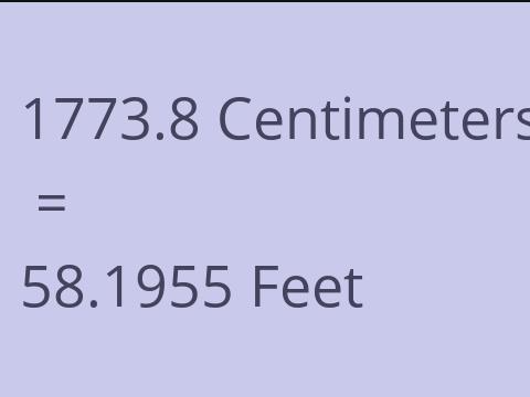 1773.8 CM TO FEET