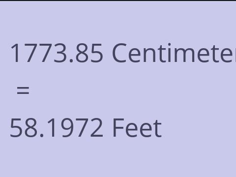 1773.85 CM TO FEET