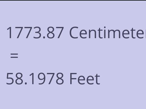 1773.87 CM TO FEET