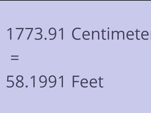 1773.91 CM TO FEET