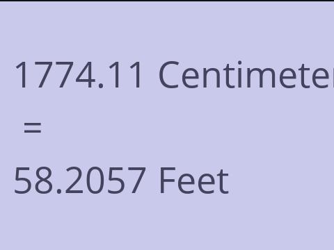 1774.11 CM TO FEET