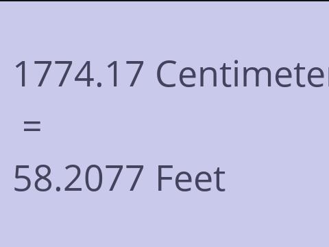 1774.17 CM TO FEET