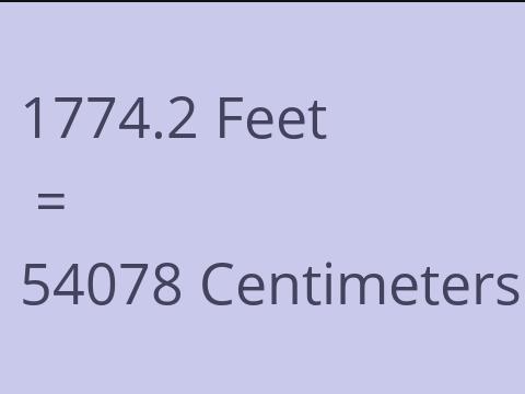 1774.2 FEET TO CM