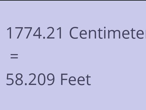 1774.21 CM TO FEET