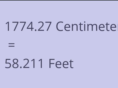 1774.27 CM TO FEET