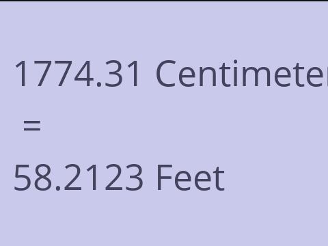 1774.31 CM TO FEET