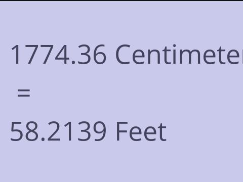 1774.36 CM TO FEET