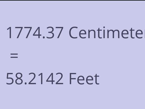 1774.37 CM TO FEET