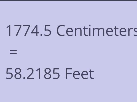 1774.5 CM TO FEET