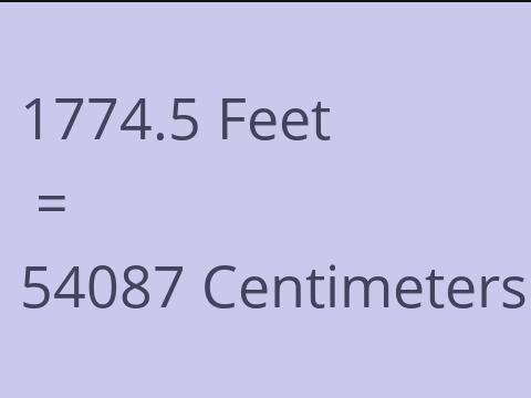 1774.5 FEET TO CM