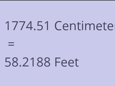 1774.51 CM TO FEET