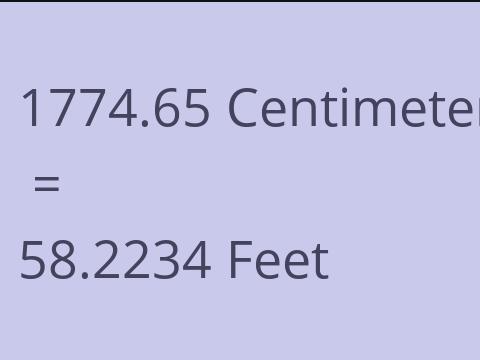 1774.65 CM TO FEET