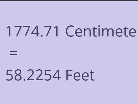 1774.71 CM TO FEET