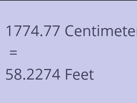 1774.77 CM TO FEET