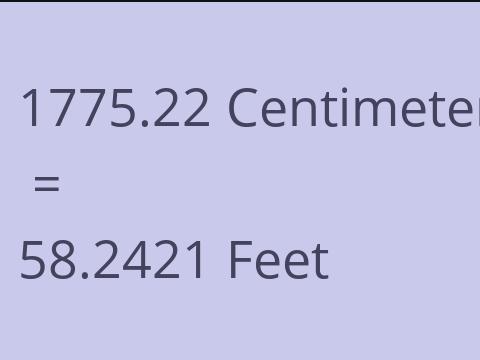 1775.22 CM TO FEET