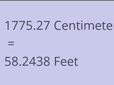 1775.27 CM TO FEET