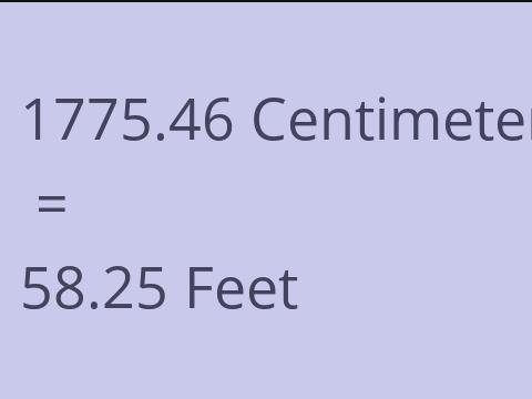 1775.46 CM TO FEET