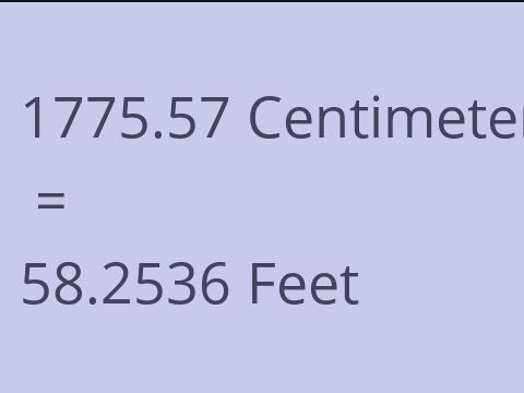 1775.57 CM TO FEET