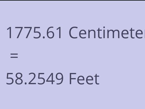 1775.61 CM TO FEET