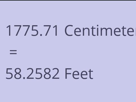 1775.71 CM TO FEET