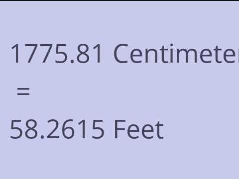 1775.81 CM TO FEET