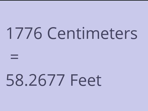 1776 CM TO FEET