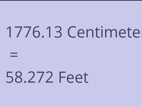 1776.13 CM TO FEET