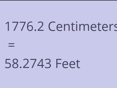 1776.2 CM TO FEET