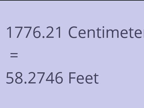 1776.21 CM TO FEET