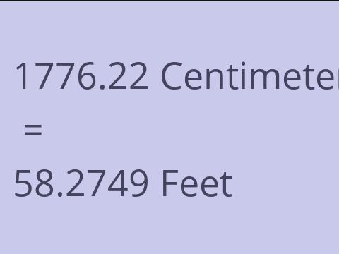 1776.22 CM TO FEET