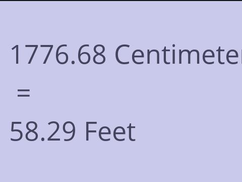 1776.68 CM TO FEET