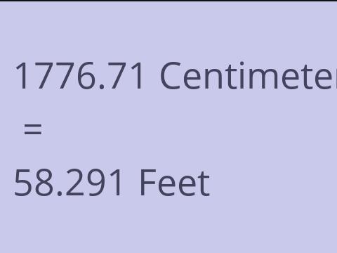1776.71 CM TO FEET