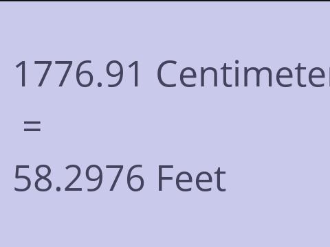 1776.91 CM TO FEET