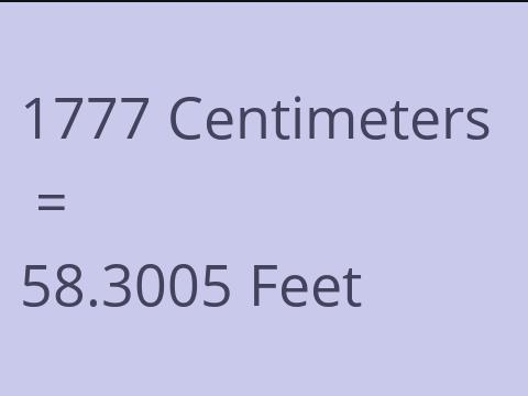 1777 CM TO FEET