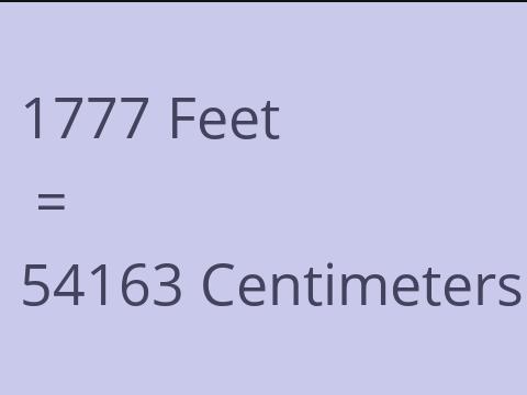 1777 FEET TO CM