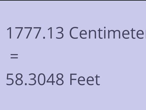 1777.13 CM TO FEET