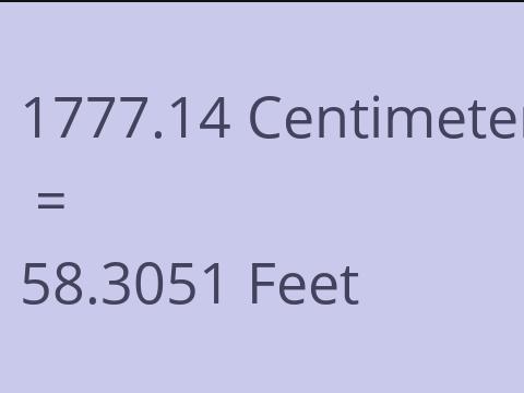 1777.14 CM TO FEET